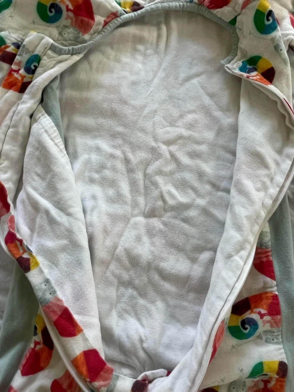 World of Eric Carle Baby Nest Pajamas Rainbow Chameleon Print Zip Snap Sleeper